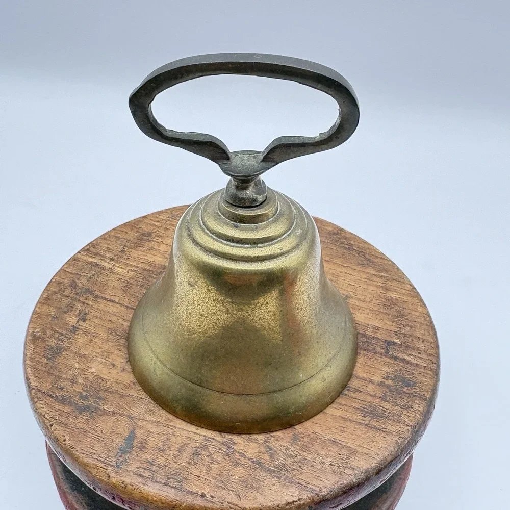 Solid Brass Decorative Hand Bell - Traditional Design - Desk/Table Bell
